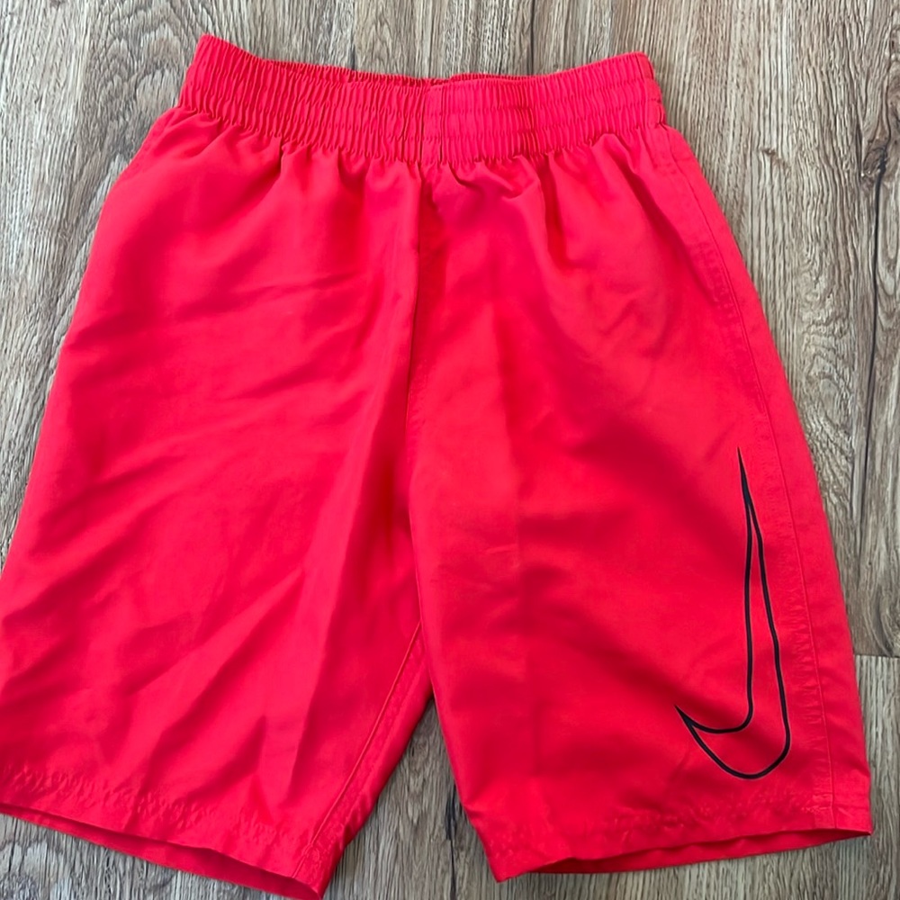 Red Nike Swim Trunks